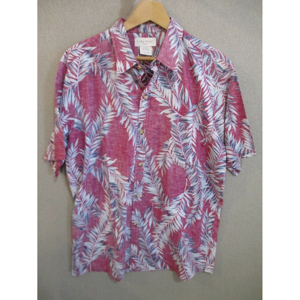 Vintage Cooke Street Reverse Print Aloha Shirt Size XL Made in USA